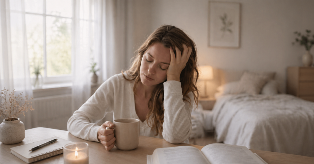 Cansada de Acordar Já Sentindo o Peso do Mundo? O Pequeno Hábito que Transformou meu Humor e minha Muralha Interna