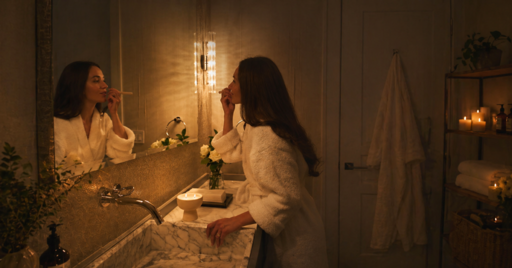 Mente Acelerada e Peito Apertado? O Ritual Noturno que Uso para ‘Desligar’ o Mundo e Recuperar minha Paz